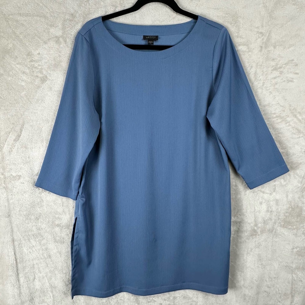 J  Jill Shirt Women’s Medium Blue Wearever Collection Easy Care Tunic Career